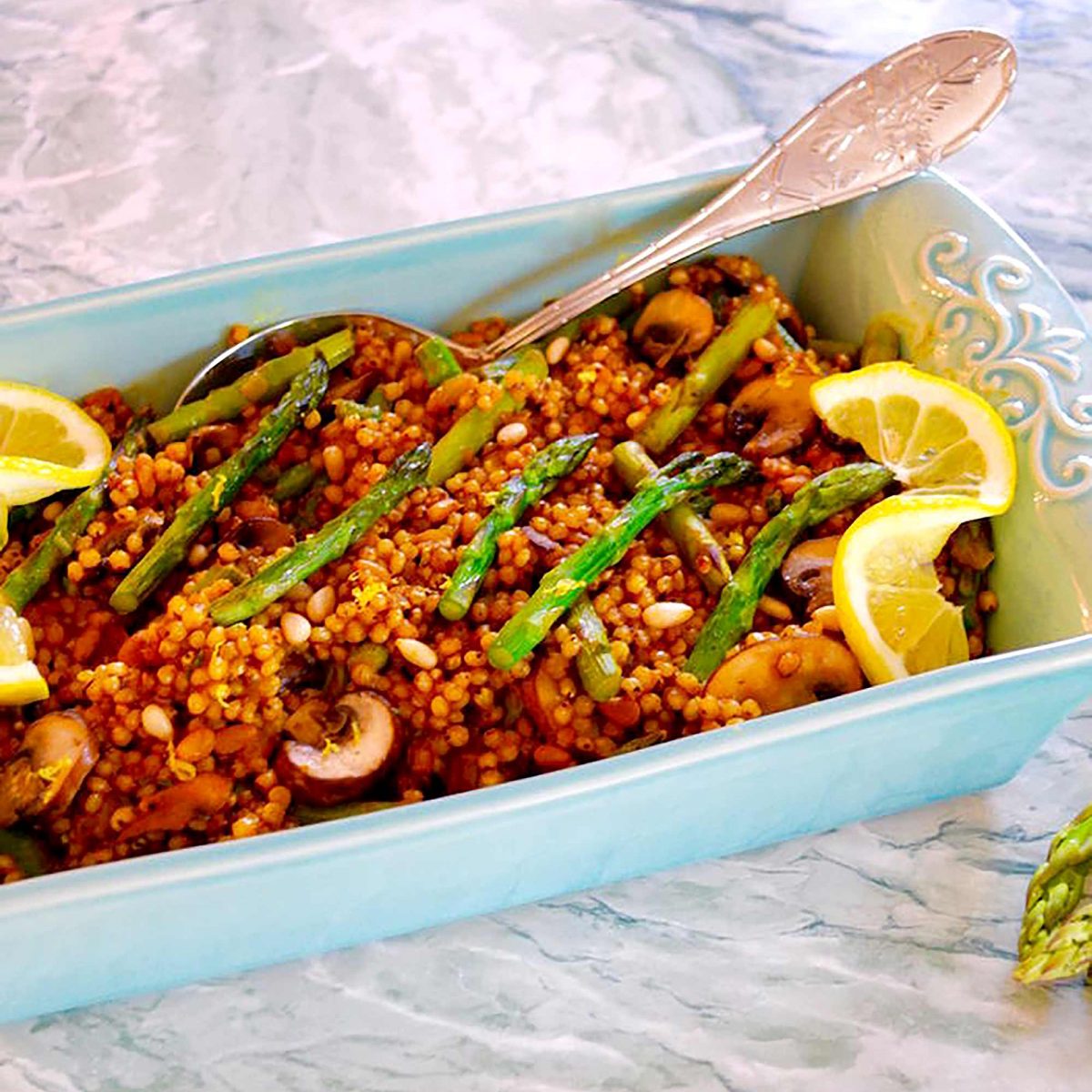 Asparagus & Mushroom Risotto Checkoff