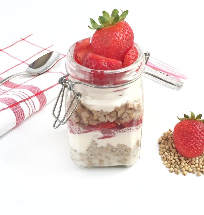 Strawberry Vanilla Sorghum Parfait - Sorghum Checkoff