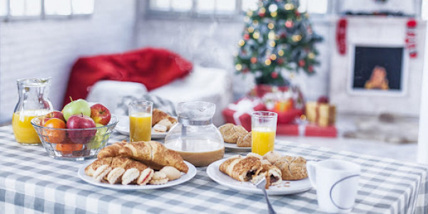 Table with Christmas Breakfast