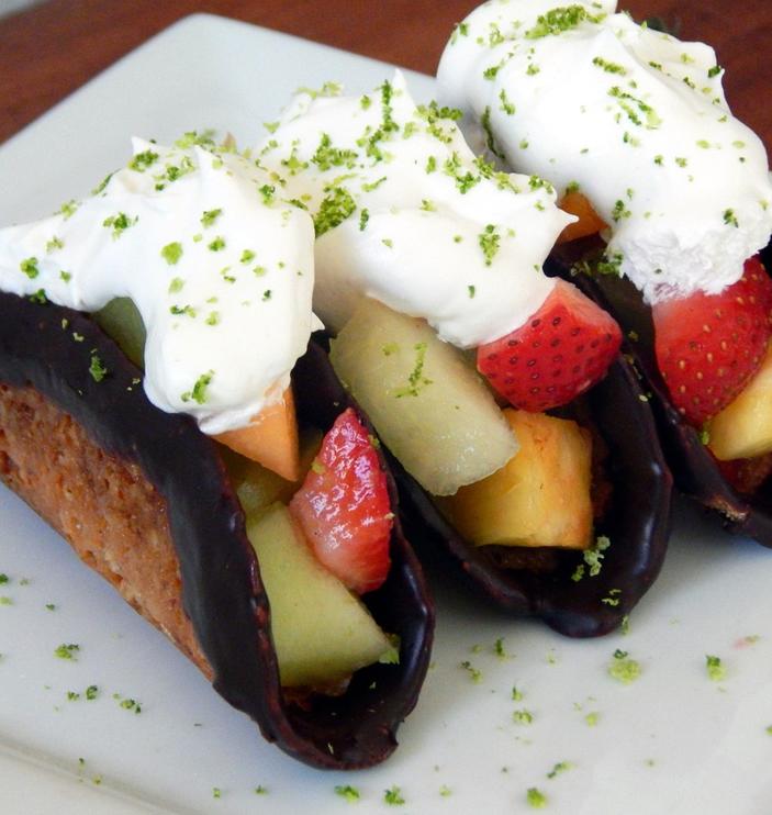 Coconut Fresh Fruit Taco Thins with Lime CocoWhip Checkoff