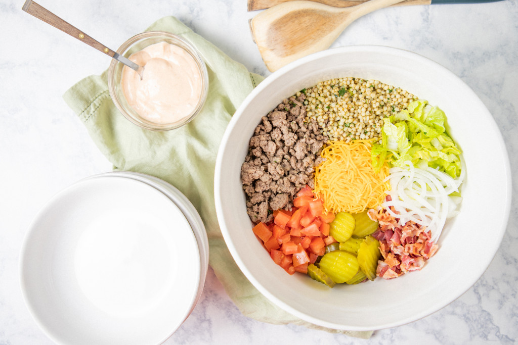 Sorghum Bacon Cheeseburger Bowl - Sorghum Checkoff