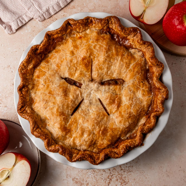 Apple pie made with sorghum pastry blend