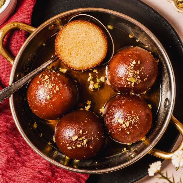 Gulab Jamun (Indian Donuts in Cardamom-Sorghum Glaze) recipe