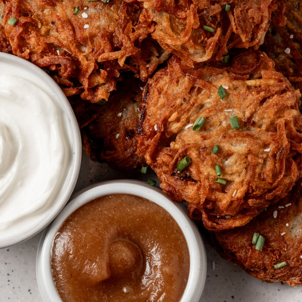 Sorghum Latkes with Sorghum Apple Sauce recipe